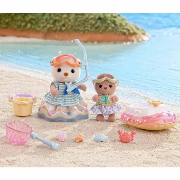 Jointed Figure Sylvanian Families Las hermanas nutrias marinas animals