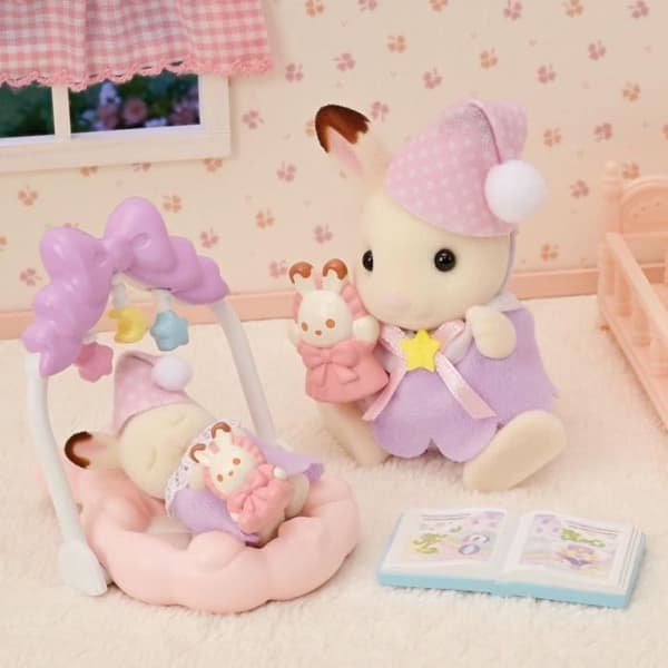 Chokoladekanin-søstrenes sengetid - SYLVANIAN FAMILIES - 5806