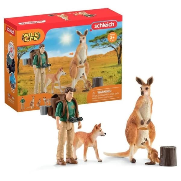 Schleich 42550 Vilda djur och äventyr i Oceanien, set med vilda djur, för barn från 3 år