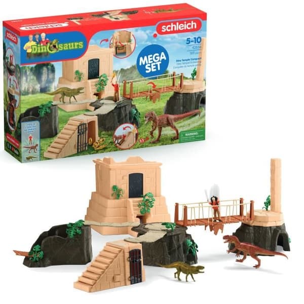 Den stora erövringen av det förlorade templet, leksetfigurer, SCHLEICH 42656 Dinosaurier, från 4 år