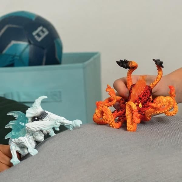 Schleich 70826 Eldrador Creatures Lavablæksprutte vs. Iskryb Duo Figurer til Børn fra 6 år