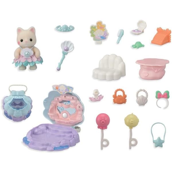 Putiikkilaatikko - SYLVANIAN FAMILIES - Merenneitoputiikki - Tarvikkeet ja integroitu kahva