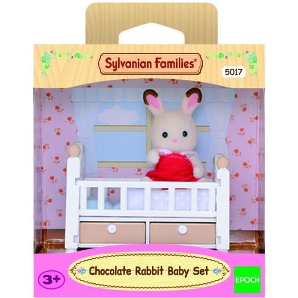 Vauvansänky suklaapupulla ja vauvahahmolla - SYLVANIAN FAMILIES - HUONEKALUT JA TARVIKKEET
