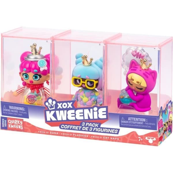 Dukkepakke - XOX KWEENIE - Quirky-serien - 13 cm - 3 dukker inkluderet - Unikke finish