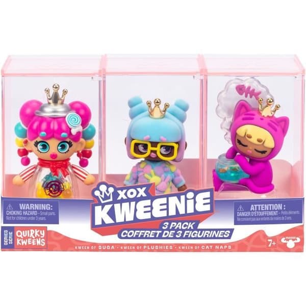 Dukkepakke - XOX KWEENIE - Quirky-serien - 13 cm - 3 dukker inkluderet - Unikke finish