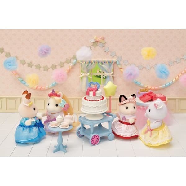 Miniaturefigurer - SYLVANIAN FAMILIES - 5646 - Den tofarvede kattepige og hendes fødselsdagssnack