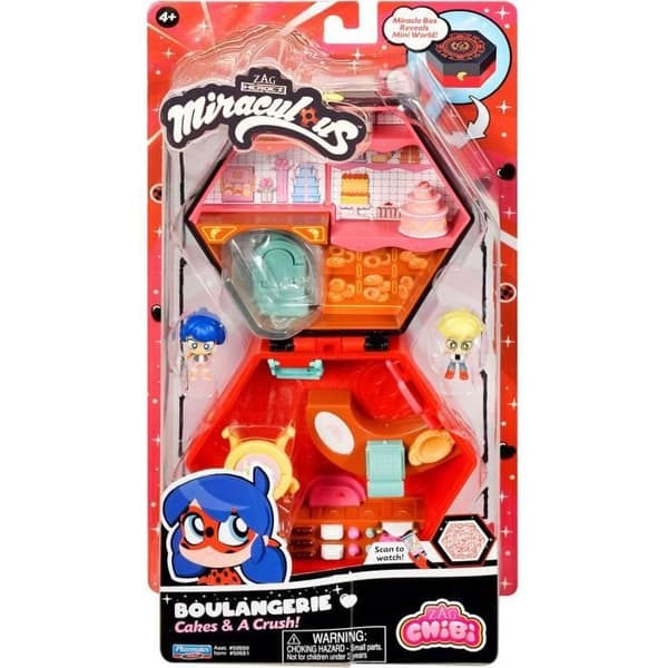 BANDAI - Miraculous Ladybug - Mini Universe Chibi Bakery - Minihahmot Marinette ja Adrien mukana - P50551