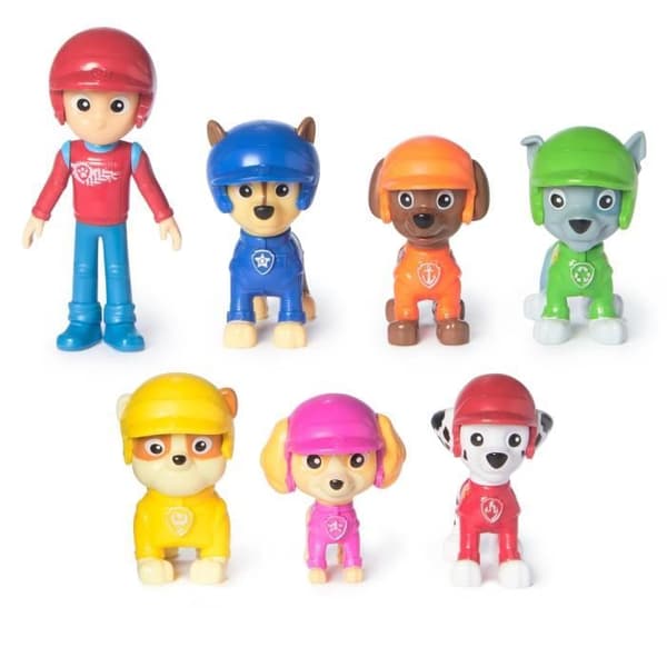 SPIN MASTER MULTIPAKKE MED 7 REDNINGSHJULFIGURER PAW Patrol
