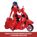 Miniatyrbillede 2 af 6: Mirakuløs Switch'n Go Scooter + Mariehøne Heldig Charm BANDAI 26 cm Leddelt Dukke - P50668