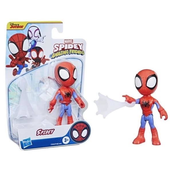 10 cm Spidey-figur, inklusive 1 tilbehør, til børn fra 3 år, Marvel Spidey og hans fantastiske venner