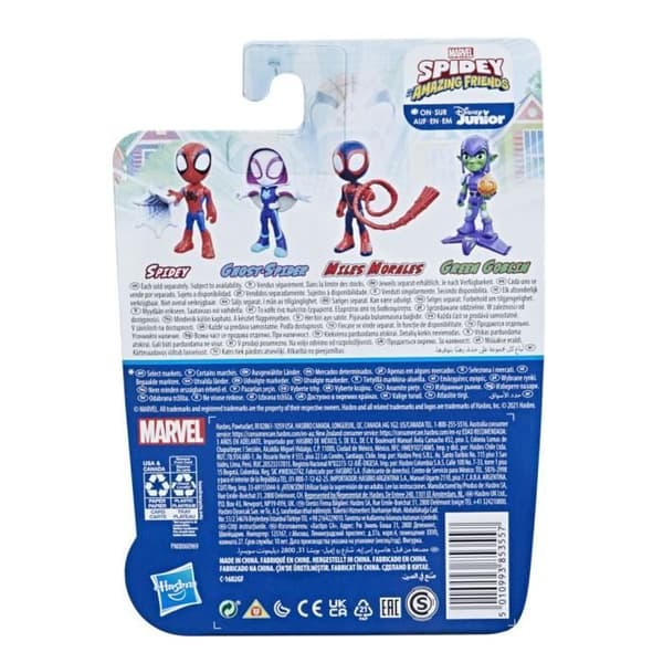 10 cm Spidey-figur, inklusive 1 tilbehør, til børn fra 3 år, Marvel Spidey og hans fantastiske venner