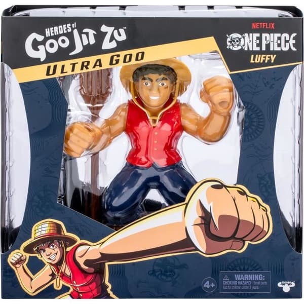 Ultragoo Luffy 17cm - HERoE OF GOO JIT ZU - ONE PIECE - Strækbar figur med tilbehør