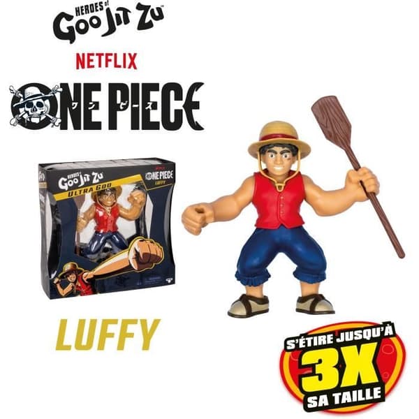 Ultragoo Luffy 17cm - HERoE OF GOO JIT ZU - ONE PIECE - Strækbar figur med tilbehør