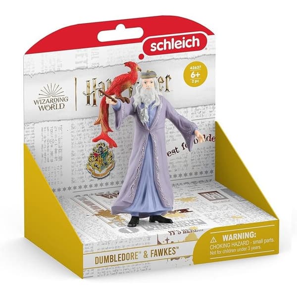 Dumbledore och Fawkes-figur, Harry Potter, för barn från 6 år, Schleich 42637 Harry Potter, Trollkarlsvärlden