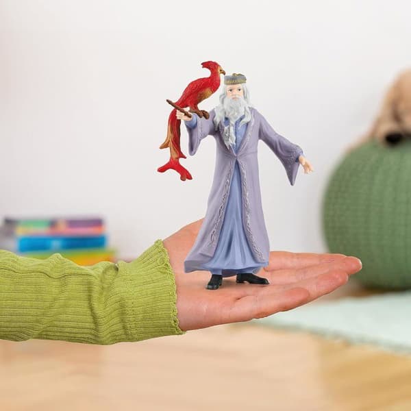 Dumbledore och Fawkes-figur, Harry Potter, för barn från 6 år, Schleich 42637 Harry Potter, Trollkarlsvärlden