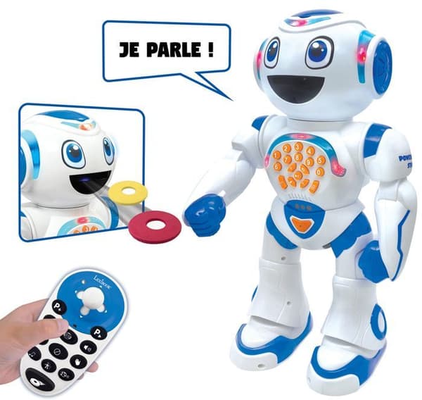 POWERMAN STAR interaktiv robot för lek och lärande med geststyrning och fjärrkontroll (franska)