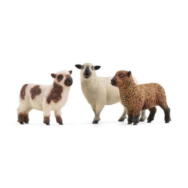 Figurin med fårtrio, för barn från 3 år, 5 x 19 x 11 cm - Schleich 42660 Farm World