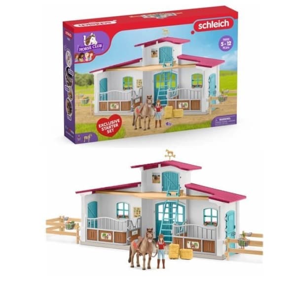 Ridecenter, figuræske med 75 elementer inklusive 1 hest, fra 5 år, Schleich 72222 Horse Club