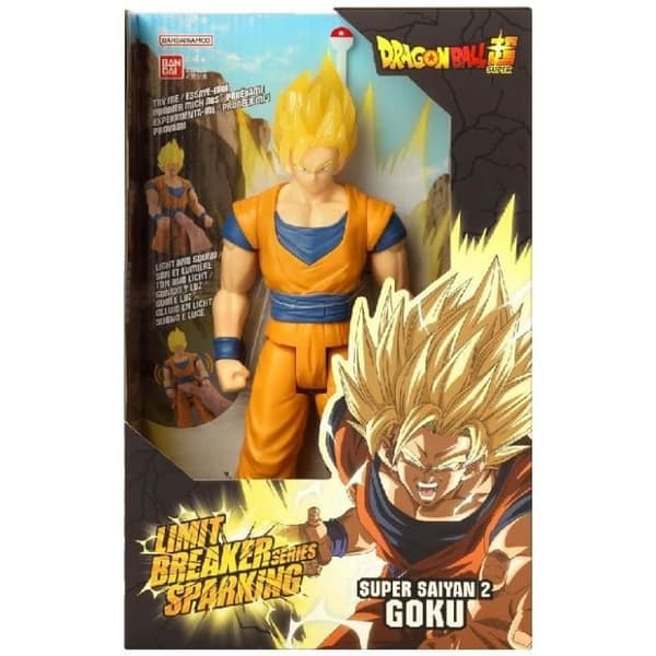Kæmpefigur Limit Breaker 30 cm Super Saiyan 2 Goku - Gnistrende Goku Lyd og Lys - BANDAI - Dragon Ball Super