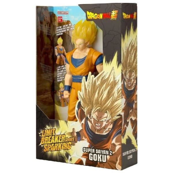 Kæmpefigur Limit Breaker 30 cm Super Saiyan 2 Goku - Gnistrende Goku Lyd og Lys - BANDAI - Dragon Ball Super