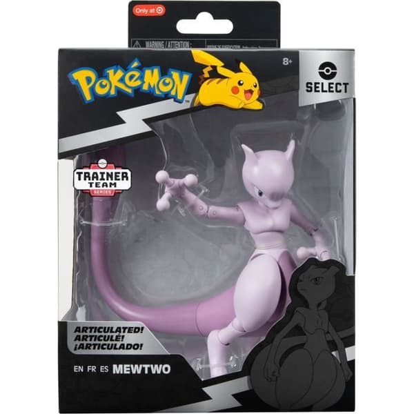 Figur - BANDAI - Pokémon Mewtwo - 12 cm, ultraartikuleret og meget detaljeret
