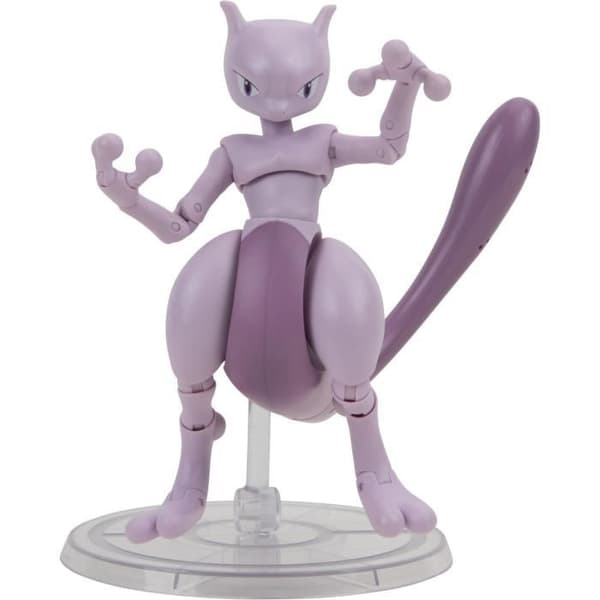 Figur - BANDAI - Pokémon Mewtwo - 12 cm, ultraartikuleret og meget detaljeret