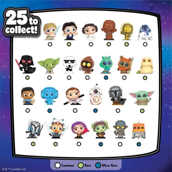 Samlarfigurer - STAR WARS - Galaxy Peek Capsule - 4 figurer, 4 cm, 25 att samla på