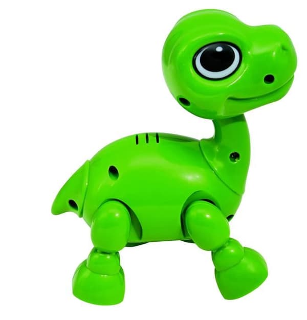 Power Puppy Mini - Dinosaurierobot med ljus- och ljudeffekter, handklappningskontroll, upprepning