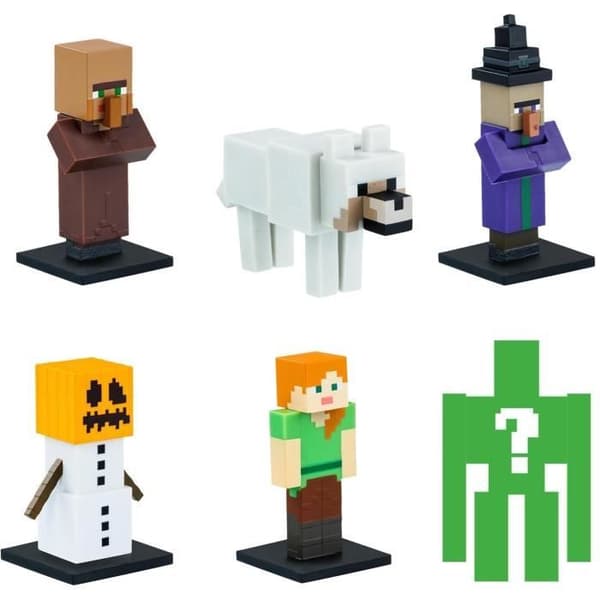Æske med 6 små figurer - BANDAI - Minecraft - 1 mysteriefigur