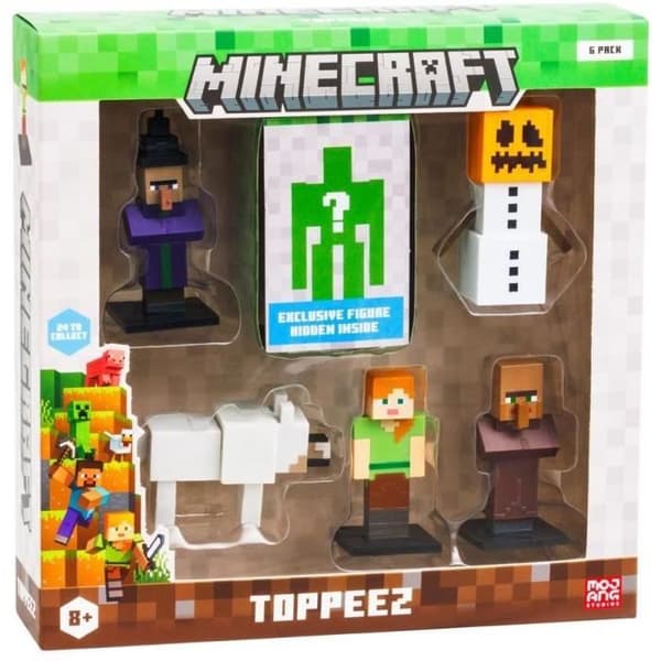Æske med 6 små figurer - BANDAI - Minecraft - 1 mysteriefigur