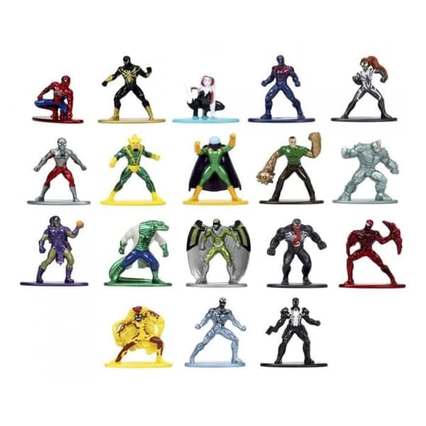 Spiderman Bokssæt - SIMBA.DICKIE.GROUP - 18 4cm Metalfigurer - Flerfarvet - Hvid - Barn