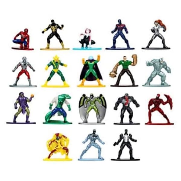 Spiderman Bokssæt - SIMBA.DICKIE.GROUP - 18 4cm Metalfigurer - Flerfarvet - Hvid - Barn