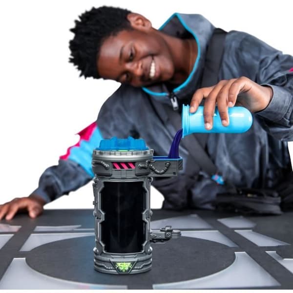 Leddet figur - MRBEAST LAB - Stealth Panther - 13 cm - Gennemsigtig blå krop - 20 ledpunkter
