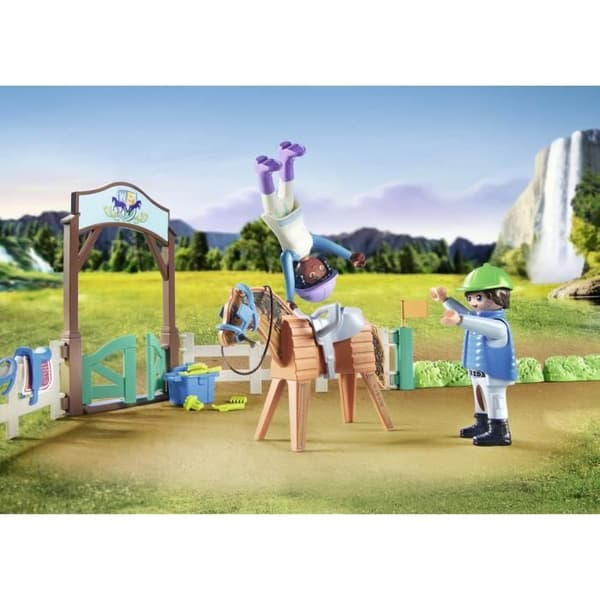 PLAYMOBIL 71637 Ridebane med heste ved vandfaldet, 67 dele, fra 5 år