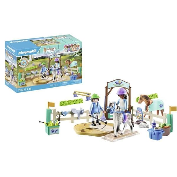 PLAYMOBIL 71637 Ridebane med heste ved vandfaldet, 67 dele, fra 5 år