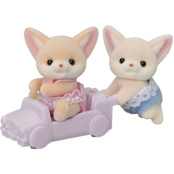 Dukke - SYLVANIAN FAMILIES - Fennec Twins - Model 5697 - Flerfarvet - Leddelt