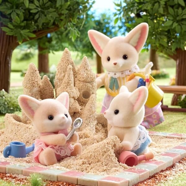 Dukke - SYLVANIAN FAMILIES - Fennec Twins - Model 5697 - Flerfarvet - Leddelt