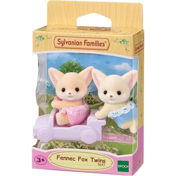 Dukke - SYLVANIAN FAMILIES - Fennec Twins - Model 5697 - Flerfarvet - Leddelt