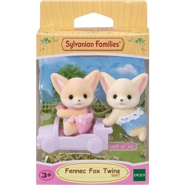 Dukke - SYLVANIAN FAMILIES - Fennec Twins - Model 5697 - Flerfarvet - Leddelt