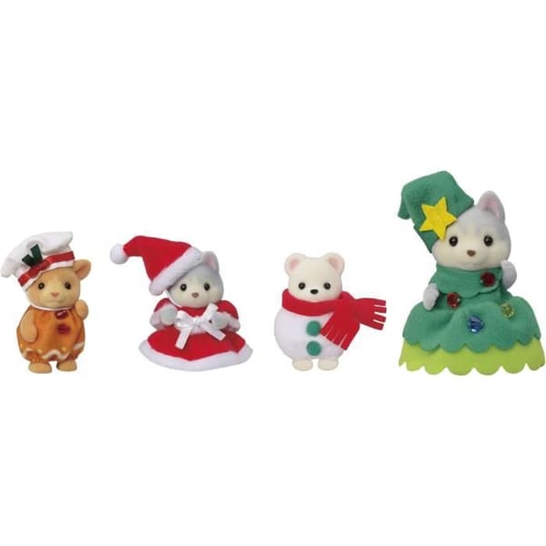 Dukke - SYLVANIAN FAMILIES - Juleæsken - 4 leddelte figurer