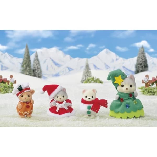 Dukke - SYLVANIAN FAMILIES - Juleæsken - 4 leddelte figurer