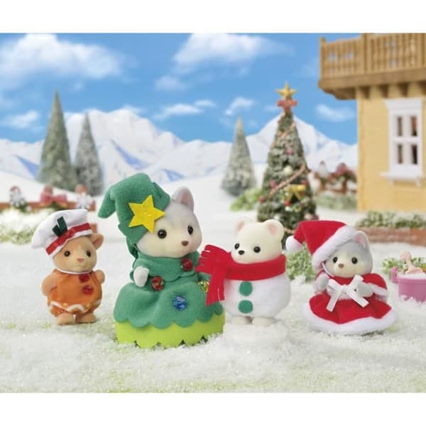Dukke - SYLVANIAN FAMILIES - Juleæsken - 4 leddelte figurer