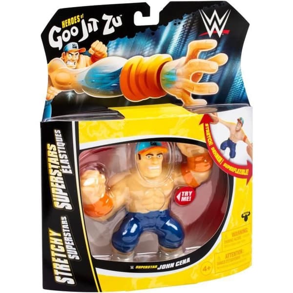 Strækfigur - GOO JIT ZU WWE - John Cena - 11 cm - Elastisk tekstur - Strækbar 3x