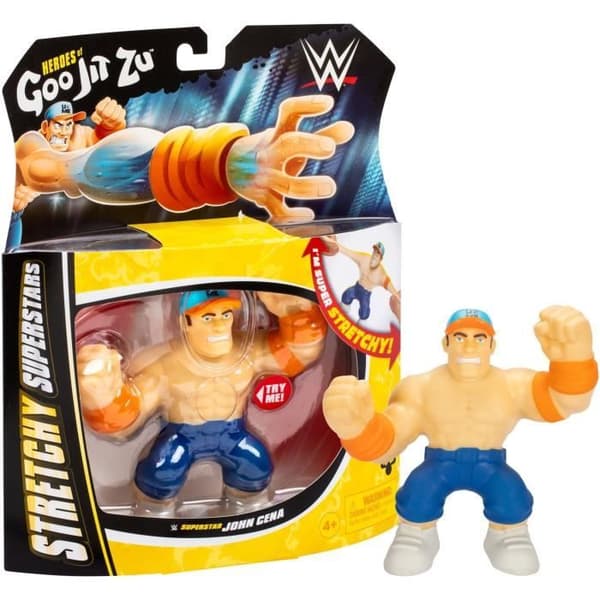 Strækfigur - GOO JIT ZU WWE - John Cena - 11 cm - Elastisk tekstur - Strækbar 3x