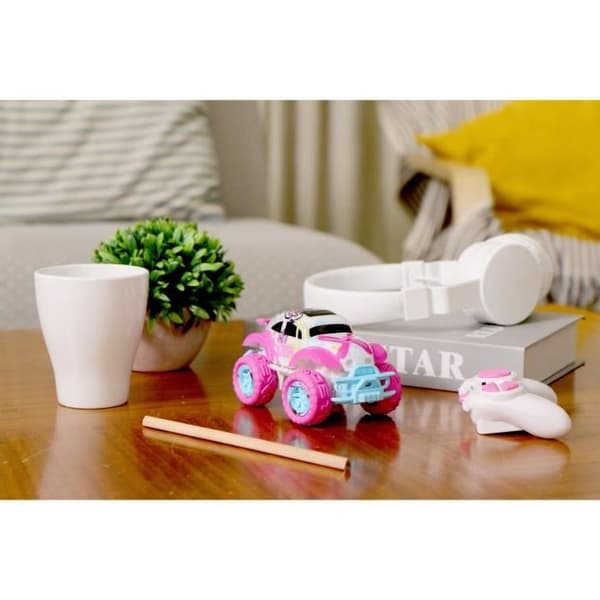 EXOST MINI PIXIE Vaaleanpunainen Maastoauto Kauko-ohjattava Auto - 14 cm Minikoko - Ikä 5+