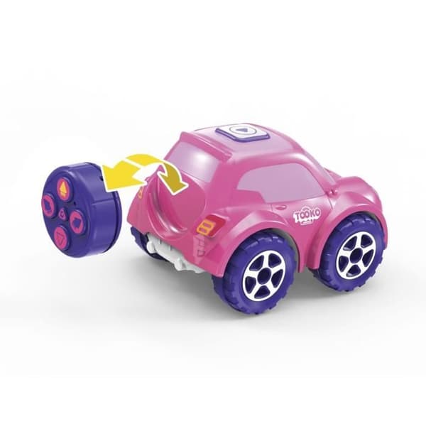 TOOKO FOLLOW ME Fjernbetjent Bil Pink - Lyd- og Lyseffekter - Fra 2 År