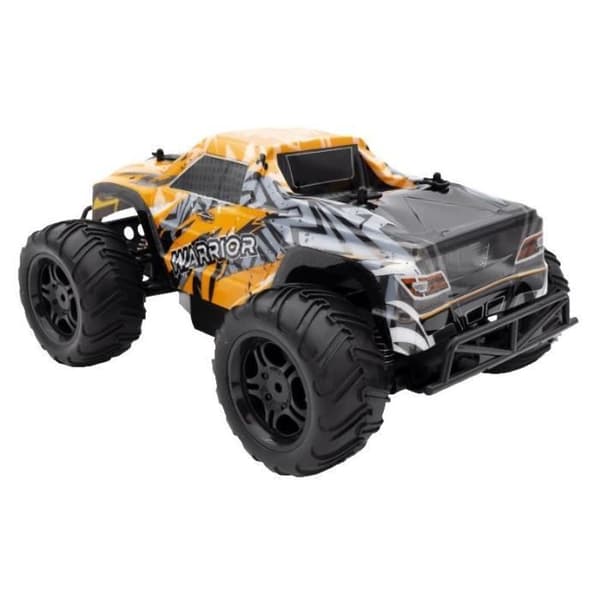 4X4 MONSTER WARRIOR fjernbetjent bil - SILVERLIT - 4-GEARS - Sort og gul