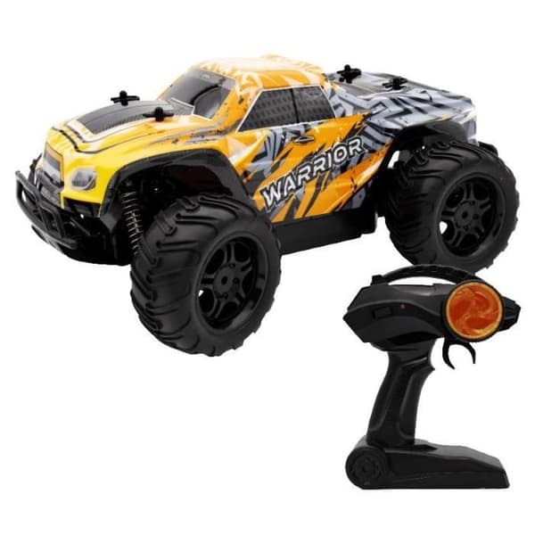 4X4 MONSTER WARRIOR fjernbetjent bil - SILVERLIT - 4-GEARS - Sort og gul