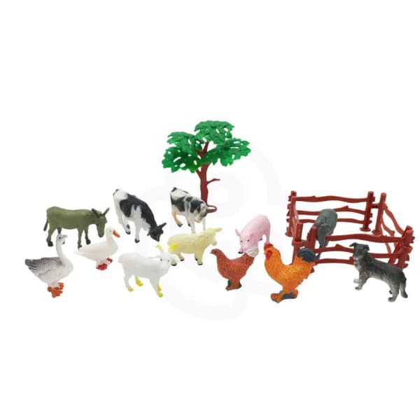 WOOPIE Farm Animal Figur Sæt – 14 Dele