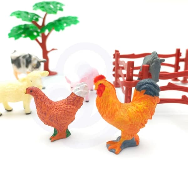 WOOPIE Farm Animal Figur Sæt – 14 Dele